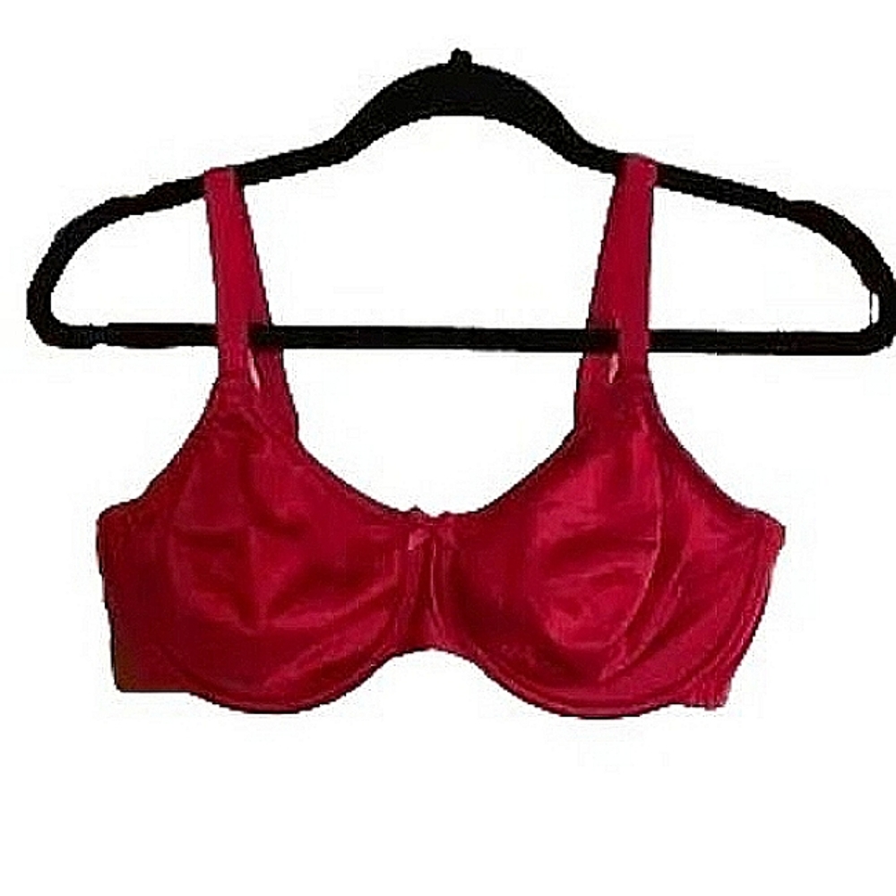 NWOT Satin Caress Underwire Bra  Red  40C